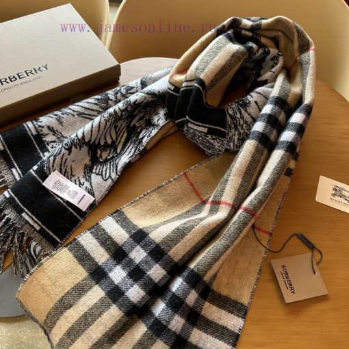 Burberry's 23rd New Swan Scarf 🧣 Crafted from carefully selected soft cashmere fabric, paire5wvmc4ed - Image 7