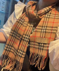 In stock new standard Burberry water ripple small plaid mixed velvet scarf classic small pla6raqbp3t