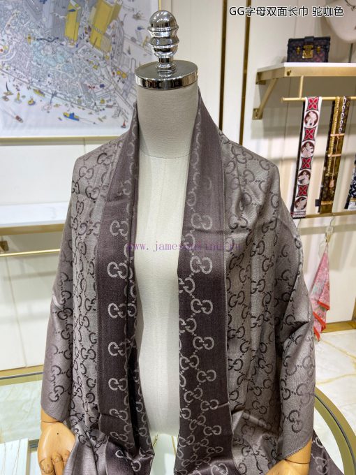 Gucci classic shawl GG letter double-sided long scarf G evergreen tree style, unisex and suiwtped6ta - Image 8