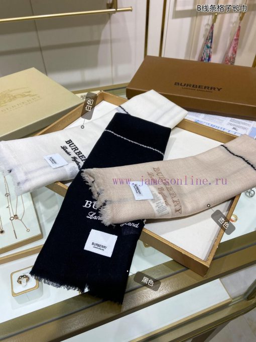 New top-level unparalleled beauty B-line grid long scarf, exquisite and versatile limited ed4hzqogli - Image 3
