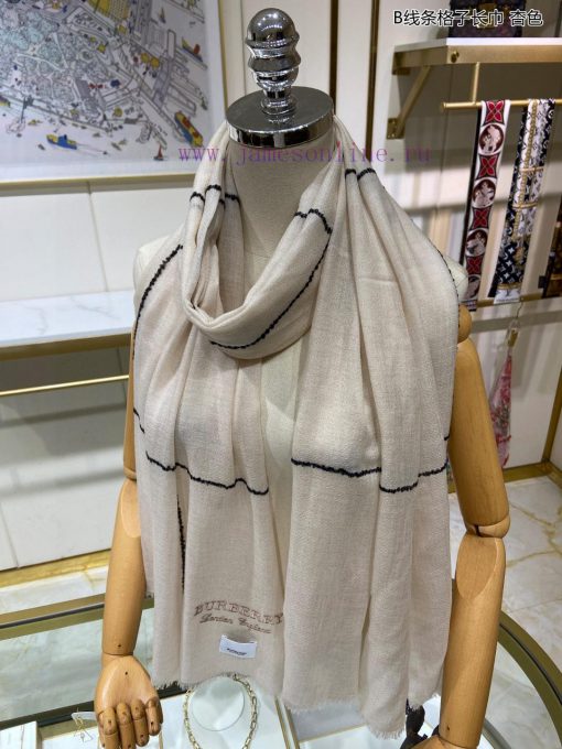 New top-level unparalleled beauty B-line grid long scarf, exquisite and versatile limited ed4hzqogli - Image 7
