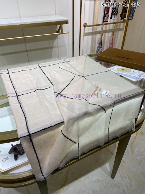 New top-level unparalleled beauty B-line grid long scarf, exquisite and versatile limited ed4hzqogli - Image 9