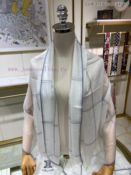 The new Celine CL plaid lightweight long scarf is highly recommended for VIP customers. You bcahwv0u - Image 6
