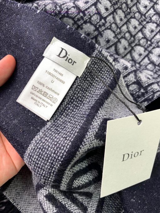 D's navy blue vintage flower new double-sided jacquard cashmere long scarf is being purchaseei1iv77o - Image 7