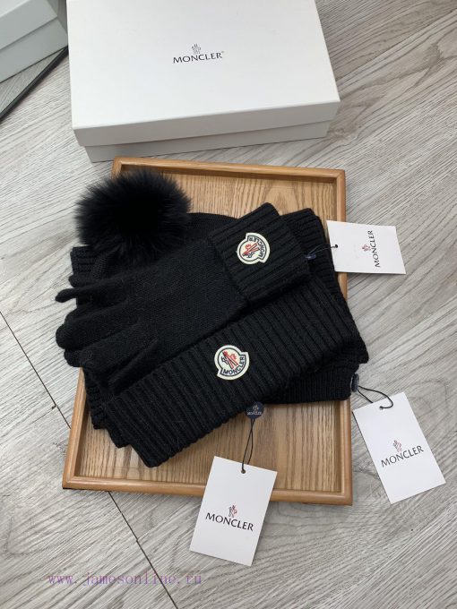 Three piece wool set with a mask, fox fur hat, scarf, gloves, classic set of hats, warm and jsbhifr3 - Image 3