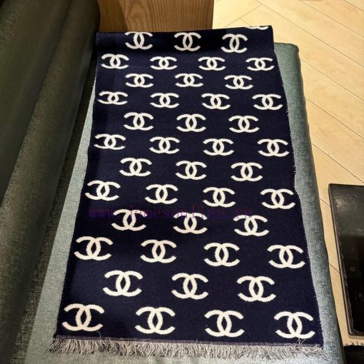 Chanel 2023 New Autumn/Winter Classic Series ScarfThe ultimate collision of black and white,v8oz3rc2 - Image 9