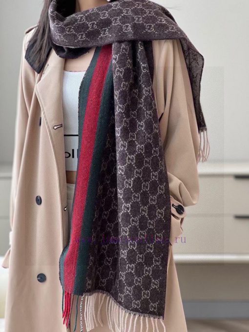 Family welfare Gucci's very nice men's scarf~Love the fabric, cashmere has a soft and sticky9k68sli1