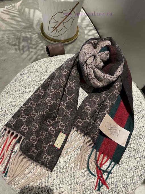 Family welfare Gucci's very nice men's scarf~Love the fabric, cashmere has a soft and sticky9k68sli1 - Image 8