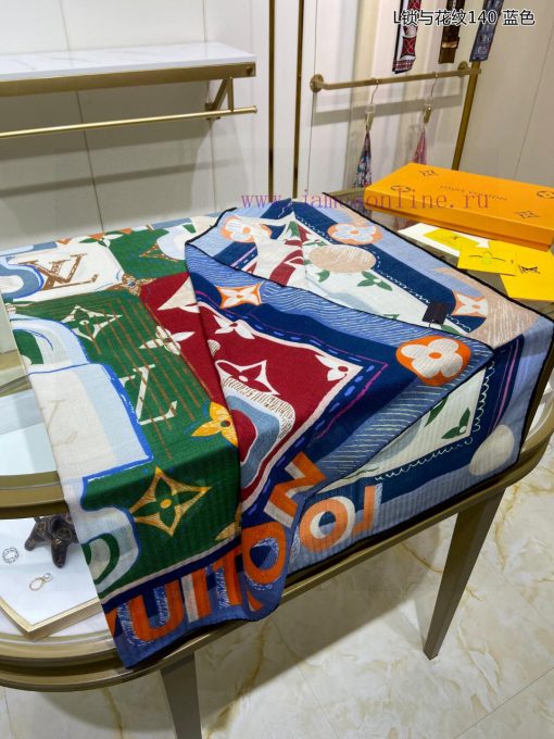 High end customized L lock and pattern 140 cashmere square scarf, 2023 new square scarf withmf0tutxn - Image 8