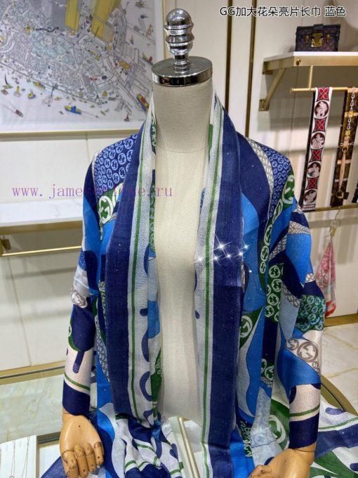 The newly released scarf will shine brightly. The new customer supplied silver thread+sequina67unwkg - Image 8