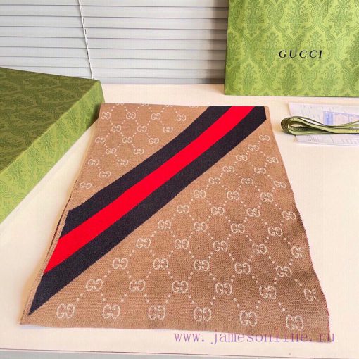 The hot selling Gucci unisex knitted scarf has arrived. Soft and comfortable wool brings theikz18wwh - Image 3