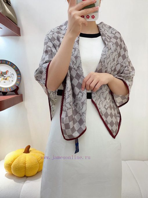 New cashmere product LV synchronous sincere praise Lvjia L double-sided handmade lace 100 camphciim7 - Image 2