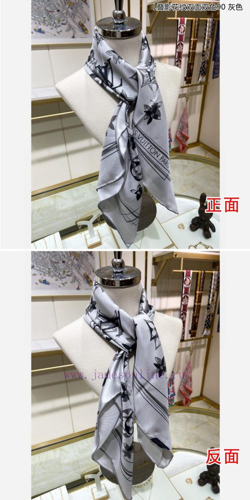 High end customization truly praises the L layered pattern double-sided dual color 90 silk s7vll0byo - Image 7