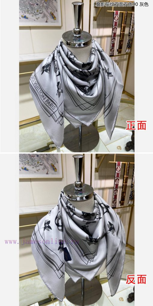 High end customization truly praises the L layered pattern double-sided dual color 90 silk s7vll0byo - Image 8
