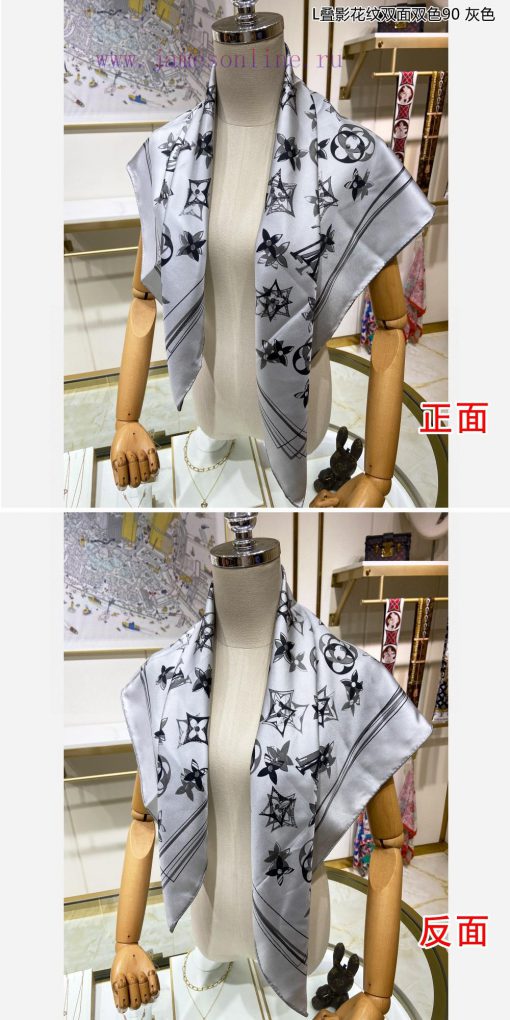 High end customization truly praises the L layered pattern double-sided dual color 90 silk s7vll0byo - Image 9