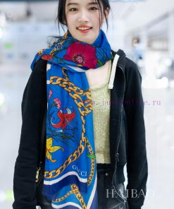 G Home's new GG chain floral long scarf, cashmere long scarf, is so beautiful [in tears]. Itif7ox23b