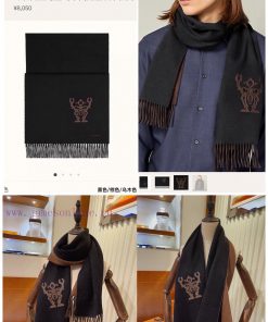 The charm of a well-dressed male hormone Hermes men's high-end double-sided cashmere scarf Hxkug0cbf