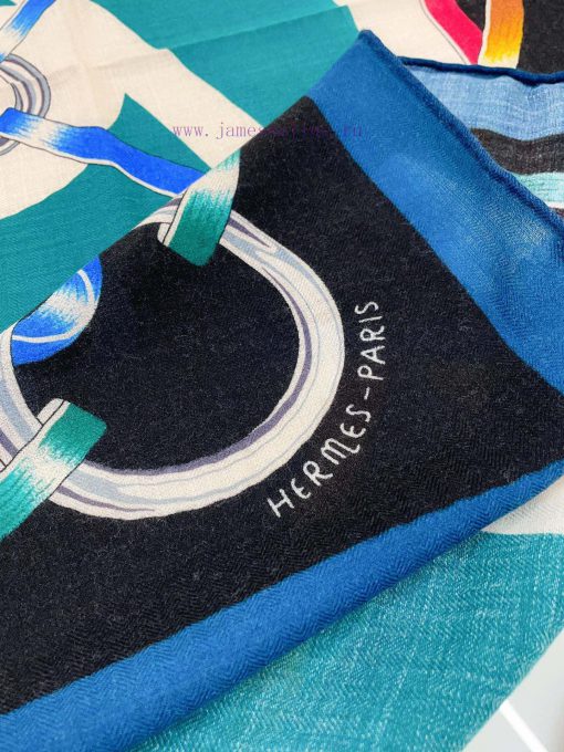 The new HERMES is highly recommended for its artistic rhetoric of 140 cashmere square scarvequ7cyq0z - Image 6