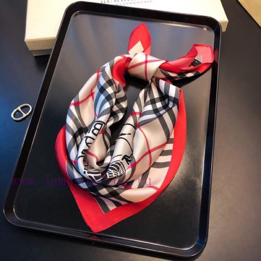 Burberry 100% mulberry silk silk crepe satin versatile small square scarf, with an elegant a4jyylhq6 - Image 3