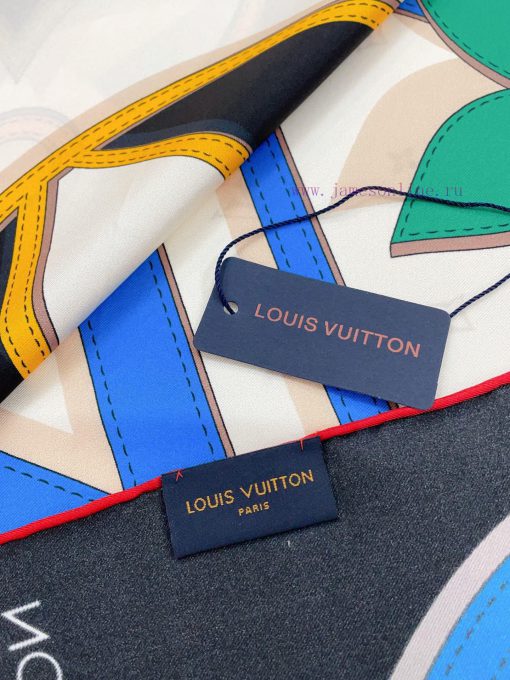 The new LV silk product with a large flower logo is a 90 inch silk square scarf. The Rising tm50xgxd - Image 7