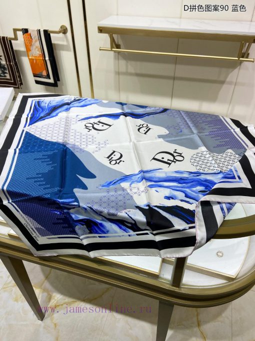DO Home D Color blocked Pattern 90 Silk Square Scarf is recommended for VIP customers. You m7bxljxzg - Image 10