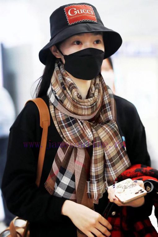 B Fine Grid Double sided Long Scarf Burberry's New Double sided Dual use Grid Pattern Cashmemgm6ud0a
