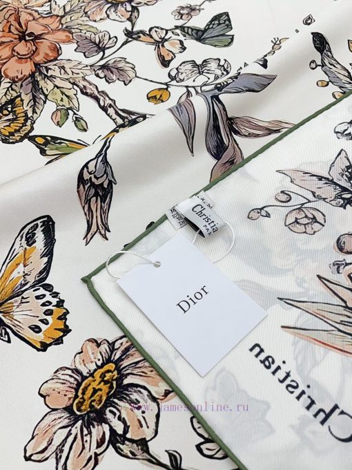 The new Dior haute couture edition of this white square scarf is adorned with Pietro Ruffo'sbdfapj5b - Image 7