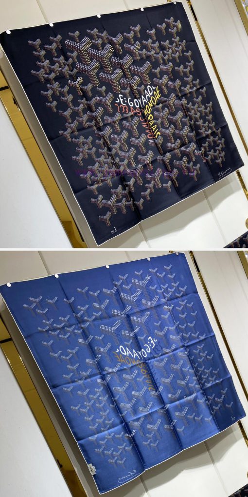 The new CL double-sided two-color silk square scarf from the Goya series is made of classic pv6lg6ju - Image 5