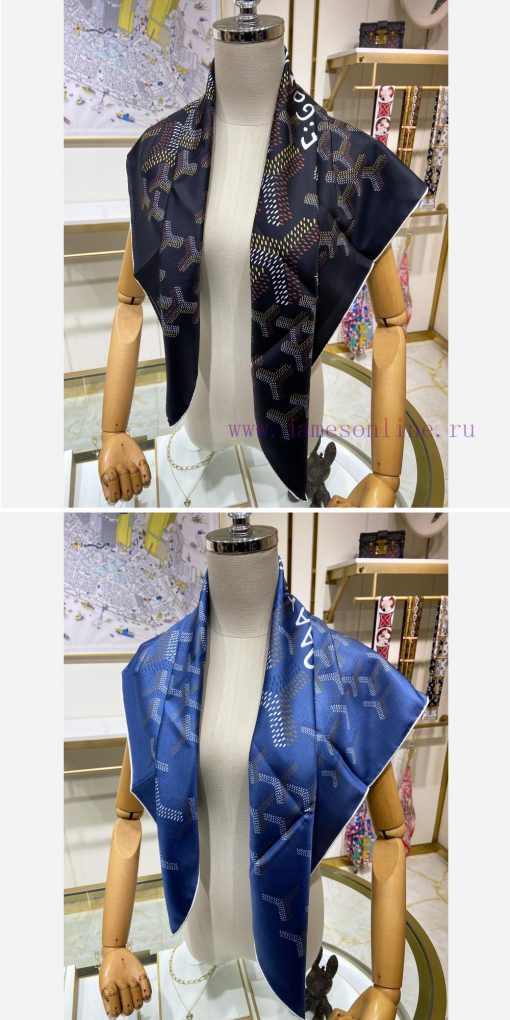 The new CL double-sided two-color silk square scarf from the Goya series is made of classic pv6lg6ju - Image 10