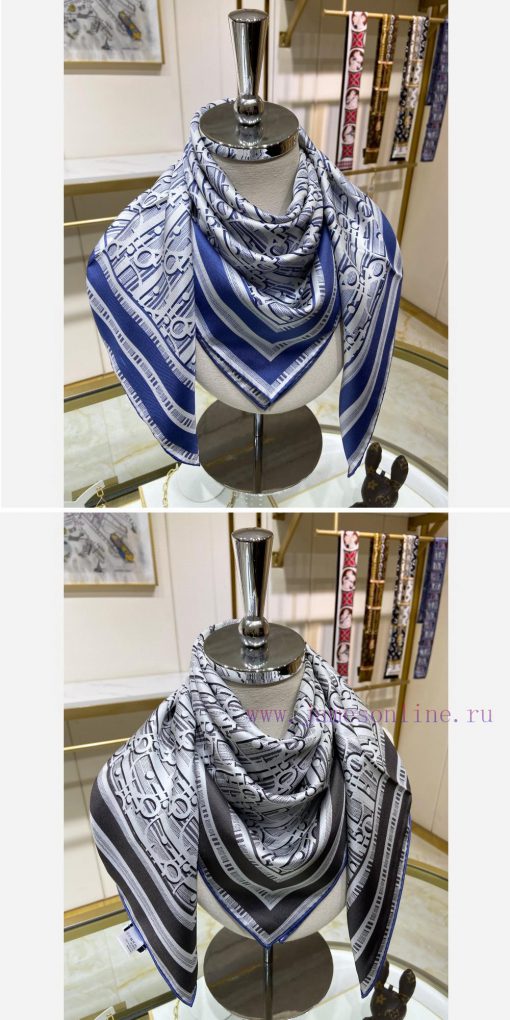 The new Dior double-sided two tone silk square scarf is highly recommended for VIP customers0q8kule4 - Image 8