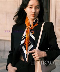 The new DO Home D color blocked pattern 90 silk square scarf is recommended for VIP customer14zfe74z