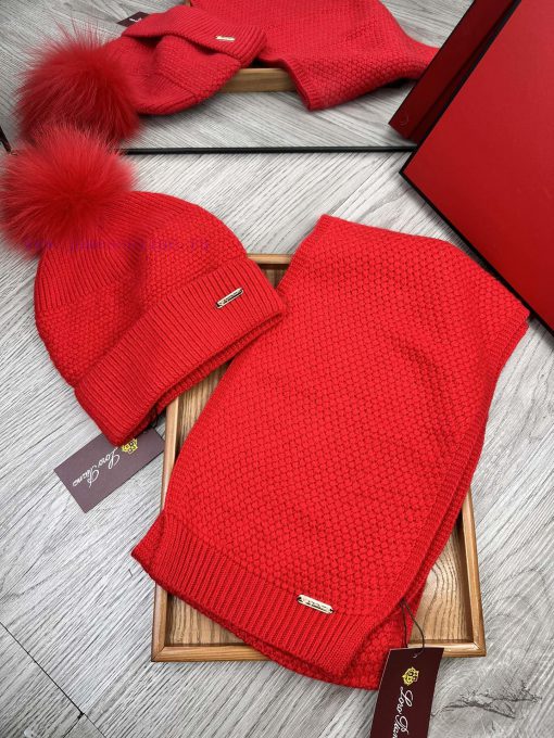 LP Home Wool Set Hat - With Fox Hair Ball Classic Set Hat Scarf Warm and Super Comfortable~Wkaqyq8se - Image 4