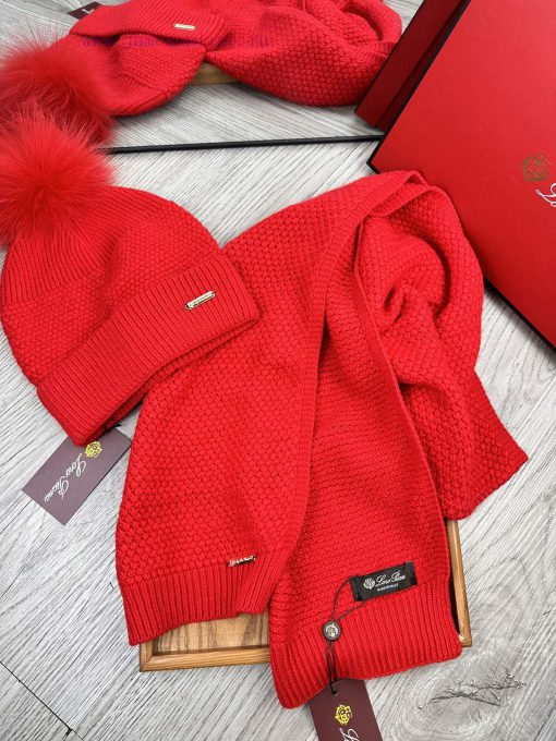 LP Home Wool Set Hat - With Fox Hair Ball Classic Set Hat Scarf Warm and Super Comfortable~Wkaqyq8se - Image 6