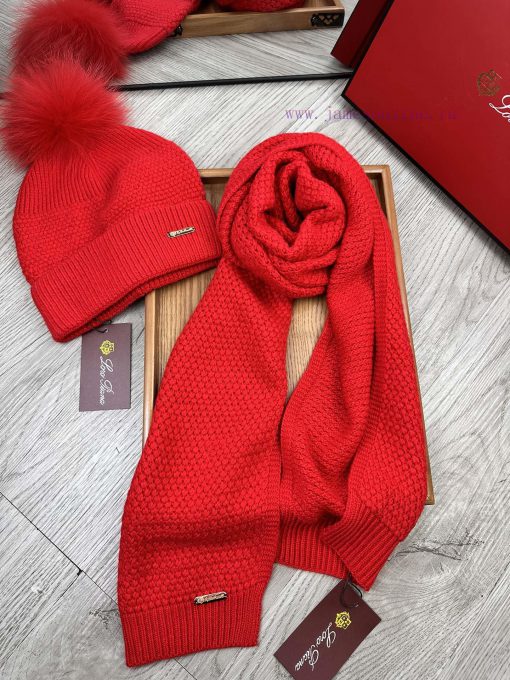 LP Home Wool Set Hat - With Fox Hair Ball Classic Set Hat Scarf Warm and Super Comfortable~Wkaqyq8se - Image 7