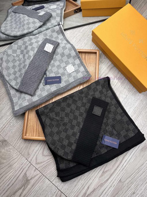 Lv Family Two Piece Set - Wool Set Hat Classic Set Hat Scarf Warm and Super Comfortable~Wint3usha3zf
