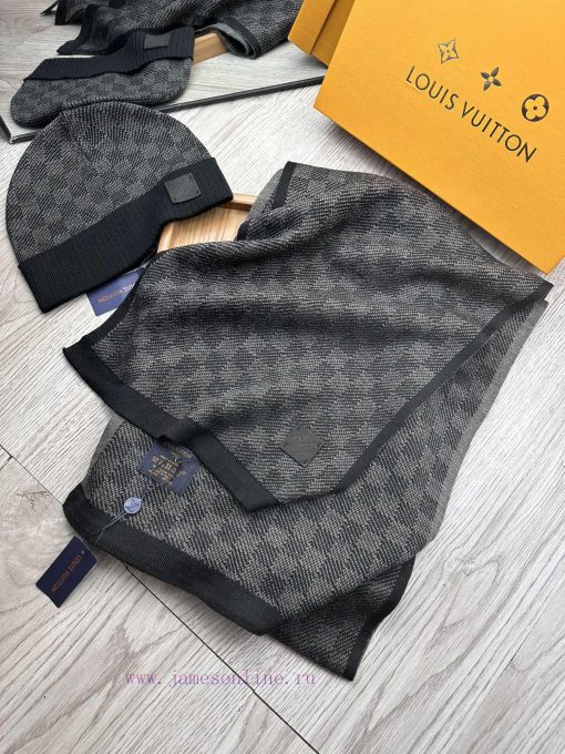 Lv Family Two Piece Set - Wool Set Hat Classic Set Hat Scarf Warm and Super Comfortable~Wint3usha3zf - Image 5