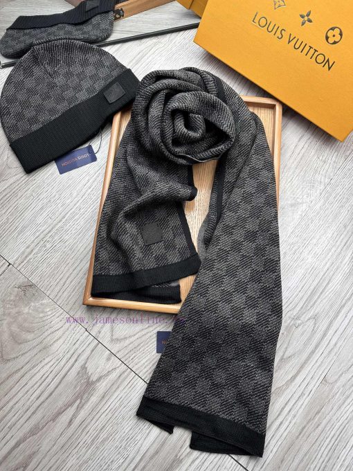 Lv Family Two Piece Set - Wool Set Hat Classic Set Hat Scarf Warm and Super Comfortable~Wint3usha3zf - Image 8