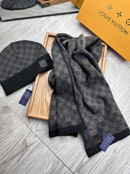 Lv Family Two Piece Set - Wool Set Hat Classic Set Hat Scarf Warm and Super Comfortable~Wint3usha3zf - Image 10