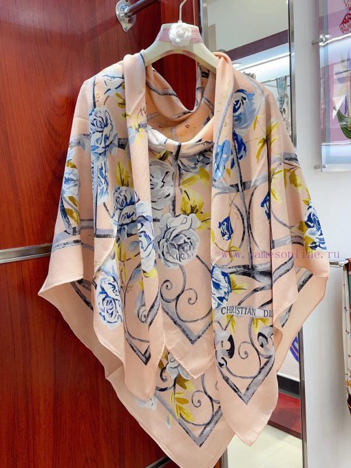 Double sided same color, new Dior Garden Botanique shawl with romantic floral patterns, remiacqisbpz - Image 5