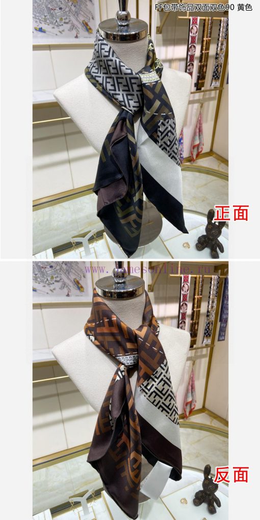 The new FF bag comes with accessories, double-sided dual color 90 silk square scarf, and is 98zfn6n5 - Image 7