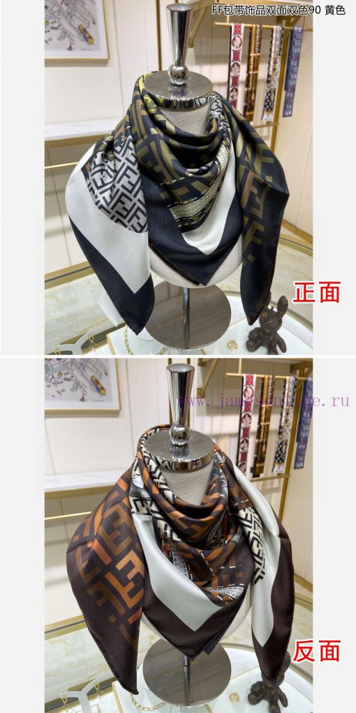 The new FF bag comes with accessories, double-sided dual color 90 silk square scarf, and is 98zfn6n5 - Image 8