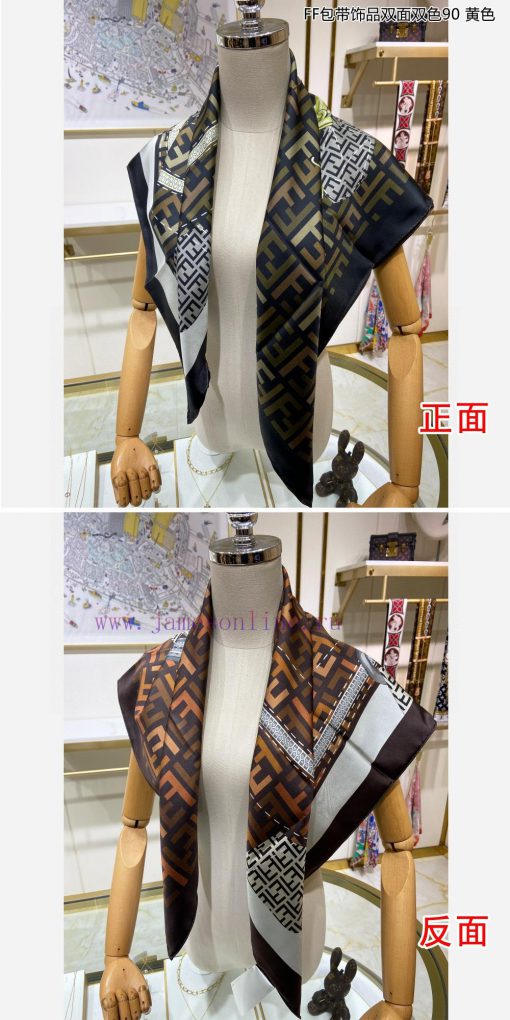 The new FF bag comes with accessories, double-sided dual color 90 silk square scarf, and is 98zfn6n5 - Image 9