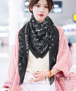 The new Chanel hand drawn logo bubble silk 140 bubble silk new fabric square scarf is highlyolvk2b9m
