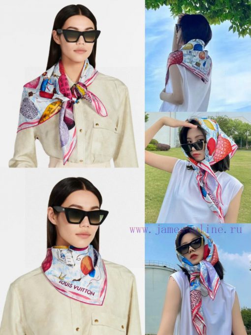 The cattle goods are really praised. L Hot air balloon double-sided 90 silk square towel is kcf8z5l7