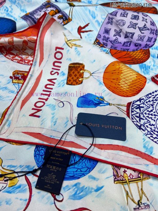 The cattle goods are really praised. L Hot air balloon double-sided 90 silk square towel is kcf8z5l7 - Image 11