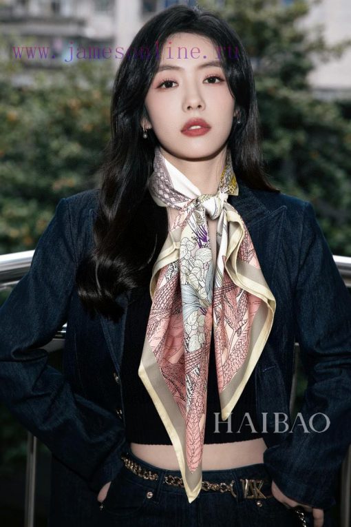 The high-end customized Lvjia L Magic Forest 90 double-sided same color silk square scarf, Auxhjut76 - Image 2