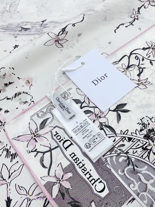 18 mm double-sided same color Le Bal des Fleurs Tournesol square scarf showcases poetic floru27mgnup - Image 7