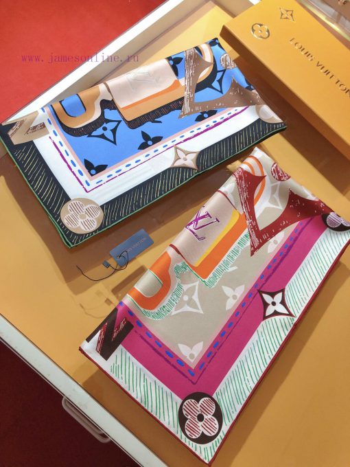 The original Lv is selling the Arty LV Unlocked 90cm silk handkerchief, which features creat9kguag00 - Image 2
