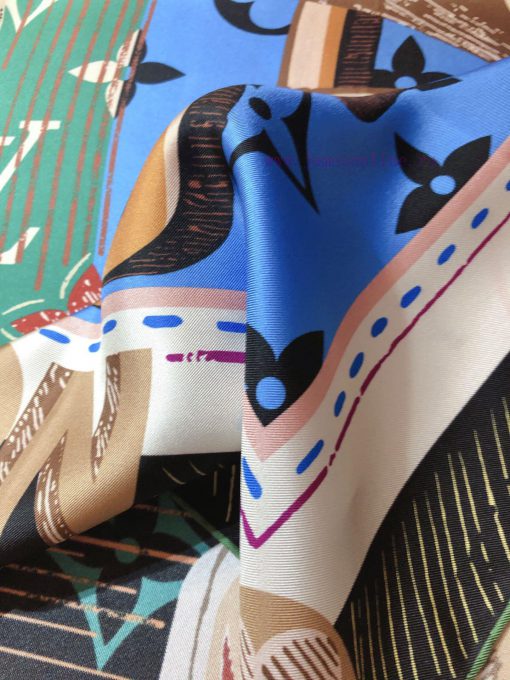 The original Lv is selling the Arty LV Unlocked 90cm silk handkerchief, which features creat9kguag00 - Image 8