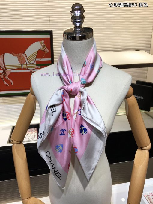 Heart shaped bow 90 silk square scarf for VIP recommendation, be sure to start quickly. Highns46qhaj - Image 8